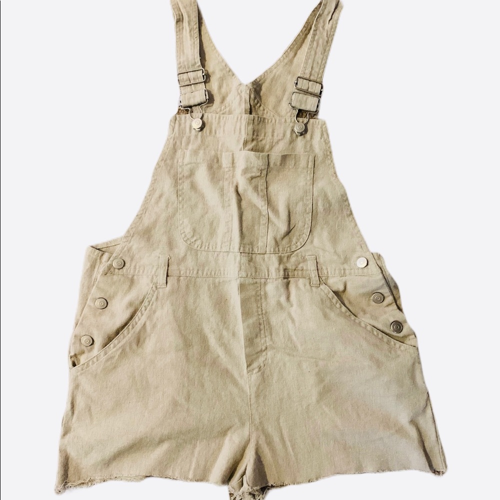 Original TY Wear cut off linen overall shorts